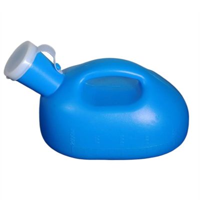 BAMFY Urinals for Men Spill Proof Nighttime Use, Portable Pee Container Male Urinal Bottles for Home, Car, Travel, Camping Emergency Use (Color : Blue, Size : 2000ml)