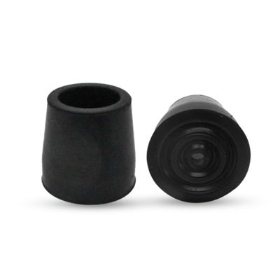 1 inch Cane Tip Replacement, Black Rubber Tips for Canes Walking Stick, and Cruch, Pack of 2