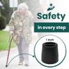 1 inch Cane Tip Replacement, Black Rubber Tips for Canes Walking Stick, and Cruch, Pack of 2 view 2