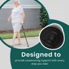 1 inch Cane Tip Replacement, Black Rubber Tips for Canes Walking Stick, and Cruch, Pack of 2 view 3