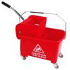 20 Litre Strong Durable Floor Cleaning Commercial Kentucky Dual-Bucket & Wringer System With Wheels & Handle (2, Red) view 4
