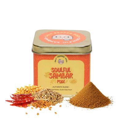 Salt Pepper Podi | Preparation Podi | Soulful Sambar Podi | Exquisite Blend of Aromatic Spices | Mouthwatering Taste | Authentic South Indian Cuisine | Home Made | Natural & Aromatic - 100g