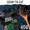 Beef Jerky by Get Jerky Trailhead, Black Pepper Flavour, Multipack of 6 x 40g bags, Dried Meat Snack, High Protein Snacks for Gym, Fitness, Outdoor, Hiking - Gluten Free & Made with Premium Welsh Beef view 2