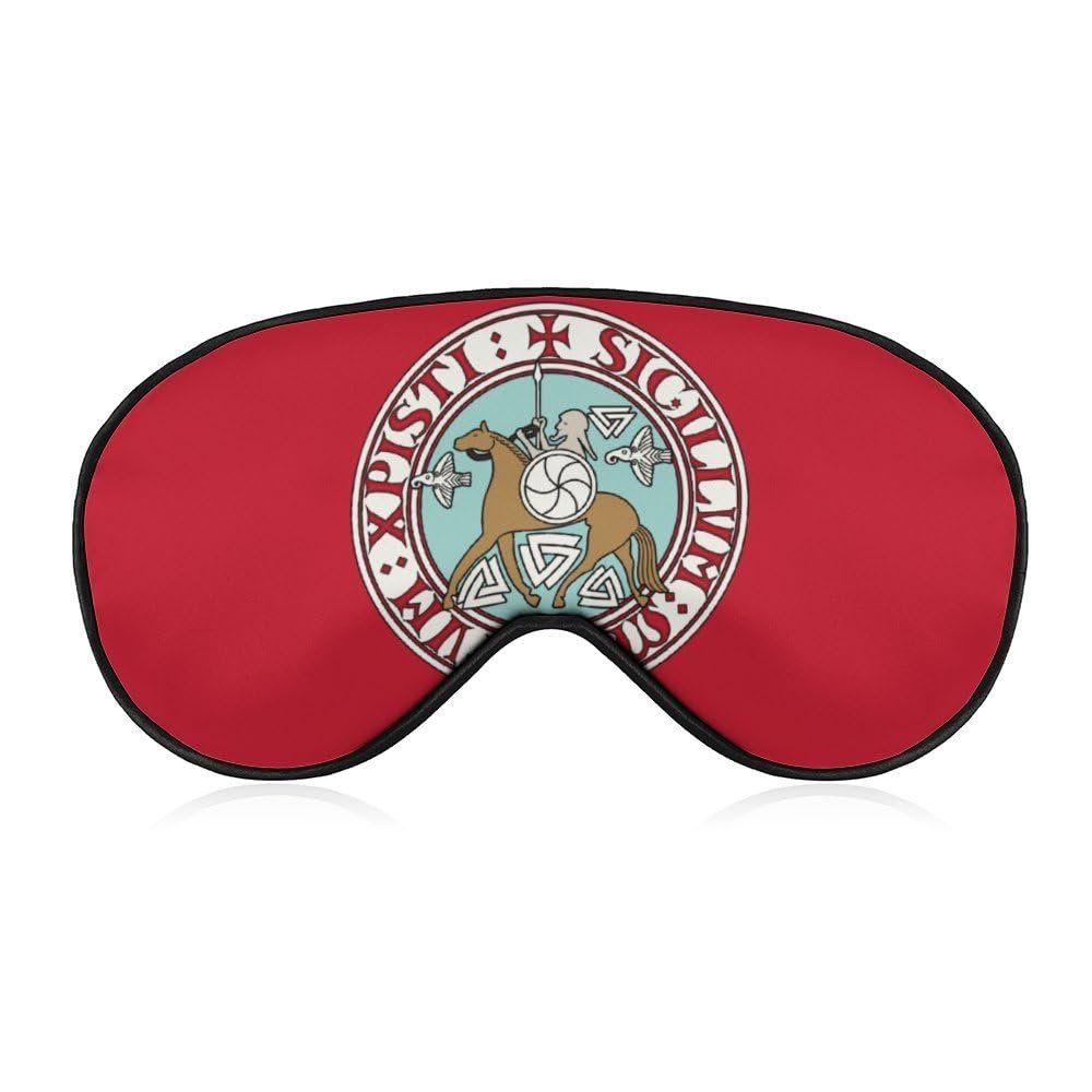 Scandinavian Viking Templars Warrior Knight Crusader Eye-Patch Blindfold, Sleep Eye Mask for Men Women Teens Kids, Night Sleep Eye Shade Cover Comfort for Travel Yoga Nap