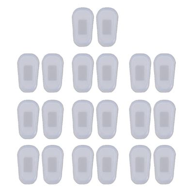 10 Pairs Push-in Eyeglass Nose Pads Soft Silicone Air Cushion Glasses Replacement Nosepad Anti-Slip Nose Bridge Pads Kit Eyeglass Nose Pads Stick On Clear