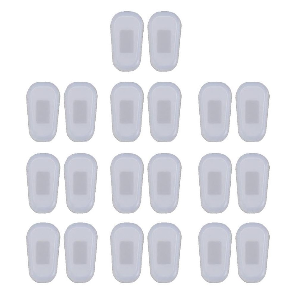 10 Pairs Push-in Eyeglass Nose Pads Soft Silicone Air Cushion Glasses Replacement Nosepad Anti-Slip Nose Bridge Pads Kit Eyeglass Nose Pads Stick On Clear