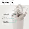 Simple Modern Stainless Steel Shaker Bottle with Ball 24oz | Metal Insulated Cup for Protein Mixes, Shakes and Pre Workout | Rally Collection | 710ml | Midnight Black view 3