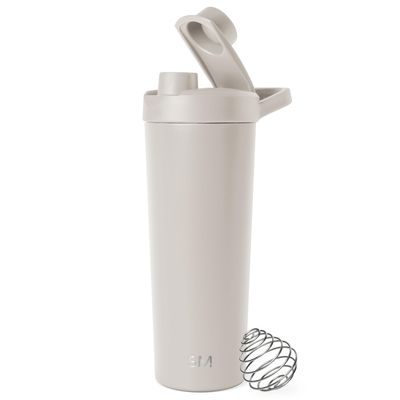 Simple Modern Stainless Steel Shaker Bottle with Ball 24oz | Metal Insulated Cup for Protein Mixes, Shakes and Pre Workout | Rally Collection | 710ml | Almond Birch