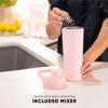 Simple Modern Stainless Steel Shaker Bottle with Ball 24oz | Metal Insulated Cup for Protein Mixes, Shakes and Pre Workout | Rally Collection | 710ml | Almond Birch view 4