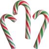 50 Mini Candy Canes Christmas Sweets (Mint Flavoured) - Red, White and Green Stripes view 1