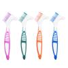 4 Pieces Denture Toothbrush, False Teeth Brush, Dental Denture Brushes, Denture Cleaning Brush Set, Double Stole Head Denture Cleaning Brush view 1