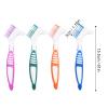 4 Pieces Denture Toothbrush, False Teeth Brush, Dental Denture Brushes, Denture Cleaning Brush Set, Double Stole Head Denture Cleaning Brush view 2