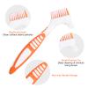 4 Pieces Denture Toothbrush, False Teeth Brush, Dental Denture Brushes, Denture Cleaning Brush Set, Double Stole Head Denture Cleaning Brush view 3