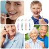 4 Pieces Denture Toothbrush, False Teeth Brush, Dental Denture Brushes, Denture Cleaning Brush Set, Double Stole Head Denture Cleaning Brush view 4