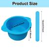 1pcs Silicone Warm Wax Pot Liner,Reusable Silicone Wax Warmer Liner With A Stirring Rod,Collapsible Silicone Wax Warmers Liner Wax Pot Liner,for Home or Beauty Shop to Melting Wax Hair Removal(Blue) view 2