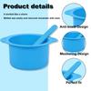 1pcs Silicone Warm Wax Pot Liner,Reusable Silicone Wax Warmer Liner With A Stirring Rod,Collapsible Silicone Wax Warmers Liner Wax Pot Liner,for Home or Beauty Shop to Melting Wax Hair Removal(Blue) view 3