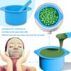 1pcs Silicone Warm Wax Pot Liner,Reusable Silicone Wax Warmer Liner With A Stirring Rod,Collapsible Silicone Wax Warmers Liner Wax Pot Liner,for Home or Beauty Shop to Melting Wax Hair Removal(Blue) view 4