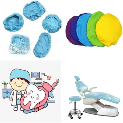 Dental Unit Cloth Chair Case, 4Pcs/Waterproof Protective Case, Round Bar Stool Covers for Dental Chair, Seat, Headrest, Tattoo Chair and Hydraulic Bed (Size : B)