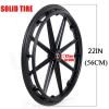24inch Wheelchair Rear Wheels Spare Wheel, Polyurethane Solid Tire Rear, Non-Pneumatic Solid Wheelchair Rear Wheel, Non-Slip Solid Tire, with Bearing (24inch, 2PCS) ( Color : Noir , Size : 22Inch/56cm view 2