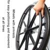 24inch Wheelchair Rear Wheels Spare Wheel, Polyurethane Solid Tire Rear, Non-Pneumatic Solid Wheelchair Rear Wheel, Non-Slip Solid Tire, with Bearing (24inch, 2PCS) ( Color : Noir , Size : 22Inch/56cm view 4