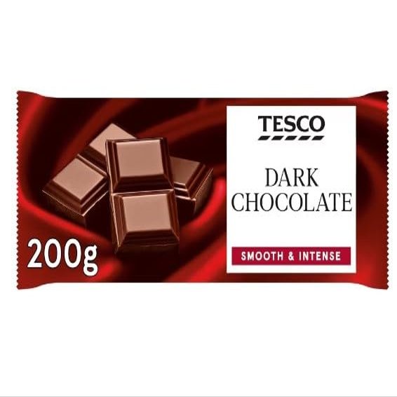 3 x Tesco Dark Chocolate Bar 200G Delicious Tasty And Twisty Treat Gift Hamper For Birthday,Christmas Sold By Kidzbuzz