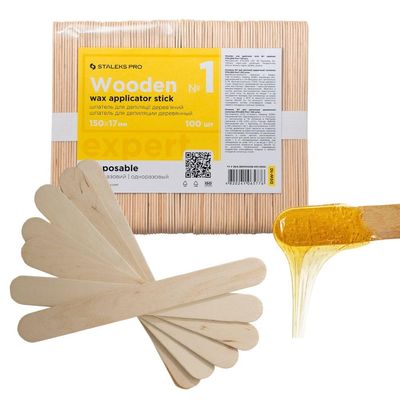 STALEKS PRO Spatula applicator stick for wood wax 15x1.8cm Expert 10 (100 pcs)