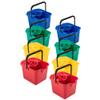 12 Litre Capacity Red Blue Green Yellow & Metallic Coloured Floor Cleaning Mop Buckets With Pouring Lip (3, Metallic) view 1