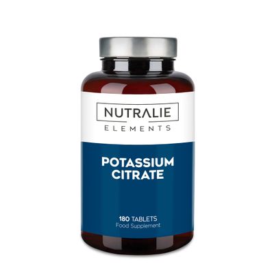 Potassium - Potassium Citrate 2880mg - 180 Tablets - PotassiumElement +1000mg - PotassiumCitrate 180 Tablets Nutralie