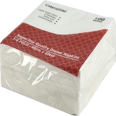 100 pcs Napkins White Paper Premium 2 Ply Paper Soft Tissues Cocktail Napkins Disposable Home Office Catering Use Christmas & New Year Tableware White (100)