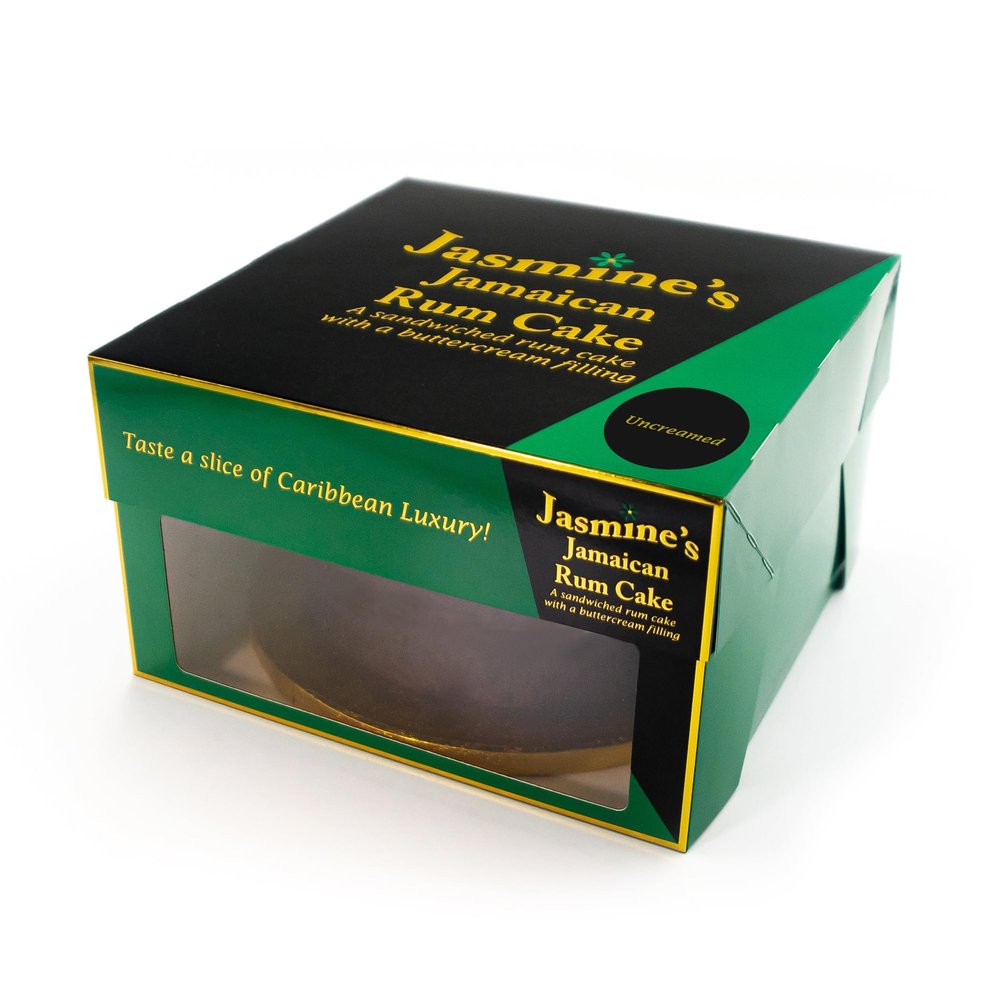 (Freshly Baked 10 day shelf life) - Jasmine's Jamaican Rum Cake - 8 Inch Round Uncreamed Luxury Caribbean Rum Cake for Desserts, Birthday Cake, Gift, Parties, Christmas Cake