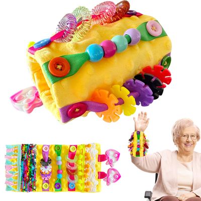 Sensory Dementia Aids for Alzheimer Patients for Therapy and Anxiety Relief Autistic Dementia Sensory Cuff Arm Pillow Fidget Wrist Cuff