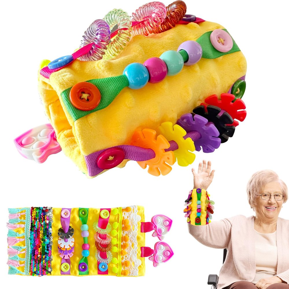 Sensory Dementia Aids for Alzheimer Patients for Therapy and Anxiety Relief Autistic Dementia Sensory Cuff Arm Pillow Fidget Wrist Cuff