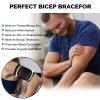 ITHW Bicep Tendonitis Brace Bicep Brace(1Pair)-Bicep Compression Sleeve-Upper Arm Tricep & Bicep Support Brace for Pain Relief, Muscle Strains Recovery, Rehab or Workouts (Orange, Medium) view 2