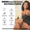 DIOROAR Crystal Hair Removal Device,Upgrade Crystal Hair Remover Stone,Physical Nano Glass Hair Eraser,Painless Epilator and Exfoliator Without Shaver for Soft Silky Skin(Black) view 3