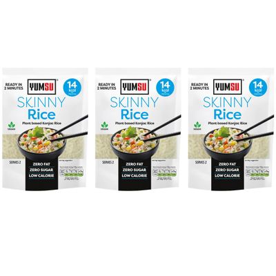 Pack of 3 x 380g - Rice - Delicious Food Ready To Eat - Delicious Plant Based Rice - Quick And Easy To Prepare - Ready In Two Minutes - Suitable For Vegans - High in Nutrition - Low Carbohydrates
