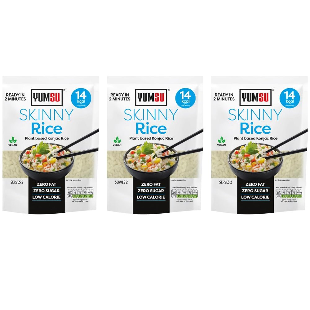 Pack of 3 x 380g - Rice - Delicious Food Ready To Eat - Delicious Plant Based Rice - Quick And Easy To Prepare - Ready In Two Minutes - Suitable For Vegans - High in Nutrition - Low Carbohydrates