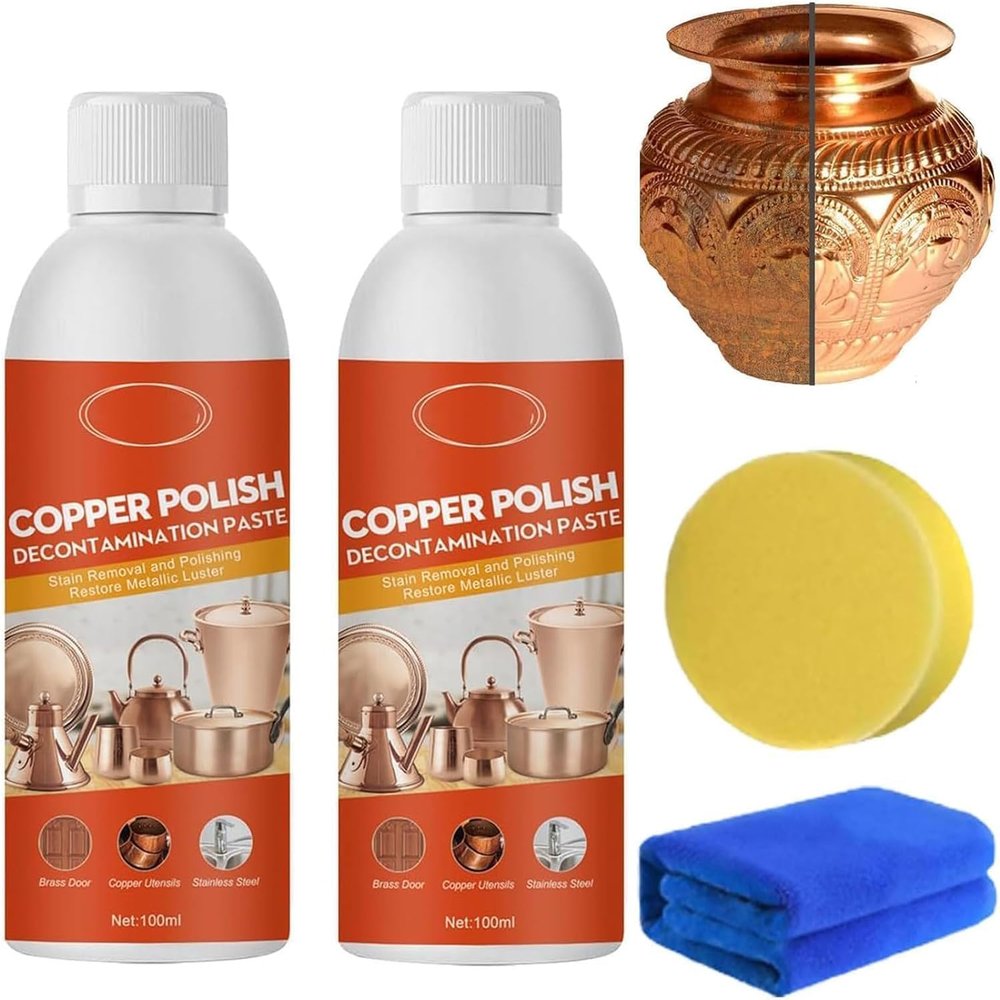 Brass Cleaner Brass Cleaner and Polishing Spray Natural Brass Cleaner Composite Pot and Pan Cleaner for Metal Polishing Gentle Cleansing and Removes Rust