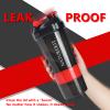 NATUREKIT Shaker Bottle,Protein Shaker with Powder Storage Container 18oz, Leak Proof and Durable, Gym Bottle Portable Pre Workout for Mix & Drink Shakes & Smoothies,Dishwasher Safe,BPA Free,Red view 4