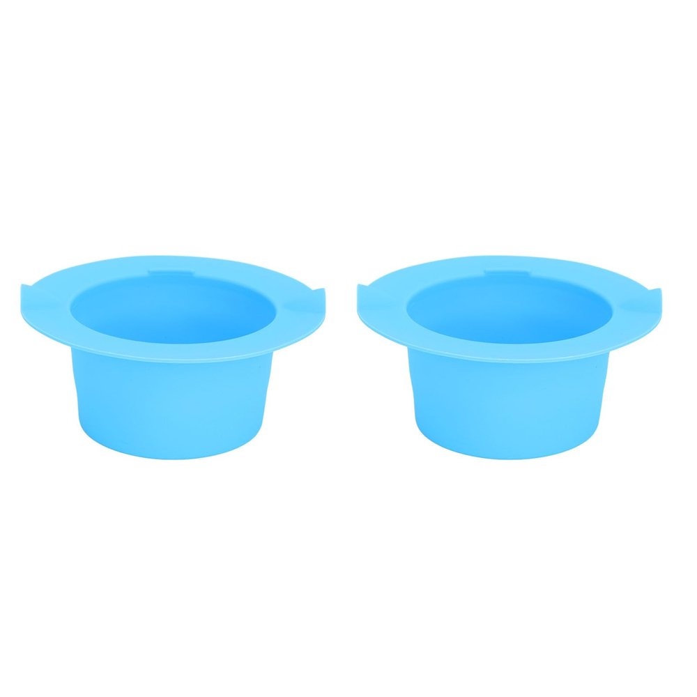 2pcs Silicone Wax Warmer Liner Bowl Professional Home Salon Safe Wax Warmer Replacement Pot 400ML (Blue)