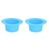 2pcs Silicone Wax Warmer Liner Bowl Professional Home Salon Safe Wax Warmer Replacement Pot 400ML (Blue) view 1