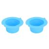 2pcs Silicone Wax Warmer Liner Bowl Professional Home Salon Safe Wax Warmer Replacement Pot 400ML (Blue) view 3