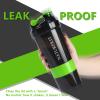 NATUREKIT Shaker Bottle,Protein Shaker with Powder Storage Container 18oz, Leak Proof and Durable, Gym Bottle Portable Pre Workout for Mix & Drink Shakes & Smoothies,Green view 4