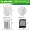 PANSUN Selected 220 Counts Small Bin Bags,5l Bin Liners,42cm*50cm Pedal Trash Can Liners For Bathroom Toilet Bedroom Office view 3