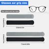 4 Pairs Anti-Slip Elastic Comfort Glasses Ear Grip, S/L, 2 Size, Eyeglasses Temple Tips Sleeve Retainer, Soft Well-Fitting Glasses Ear Cushion, Knitting Cotton Fabric Glassses Ear Grips, Black/Grey view 2