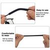4 Pairs Anti-Slip Elastic Comfort Glasses Ear Grip, S/L, 2 Size, Eyeglasses Temple Tips Sleeve Retainer, Soft Well-Fitting Glasses Ear Cushion, Knitting Cotton Fabric Glassses Ear Grips, Black/Grey view 3