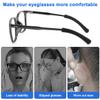 4 Pairs Anti-Slip Elastic Comfort Glasses Ear Grip, S/L, 2 Size, Eyeglasses Temple Tips Sleeve Retainer, Soft Well-Fitting Glasses Ear Cushion, Knitting Cotton Fabric Glassses Ear Grips, Black/Grey view 4