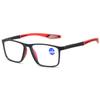 ABETOS Blue Light Blocking Reading Glasses TR90 Ultralight Flexible Computer Readers Spring Hinge Square Frame Fashion Comfortable Eyeglasses for Men Women (A Mix 0.0) view 1