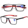 ABETOS Blue Light Blocking Reading Glasses TR90 Ultralight Flexible Computer Readers Spring Hinge Square Frame Fashion Comfortable Eyeglasses for Men Women (A Mix 0.0) view 3