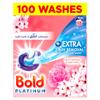 Bold Platinum Pods, Laundry Detergent, Washing Liquid Pods/Capsules, 100 Washes - Cherry Blossom & Rose Water - Extra Stain Removal Even In a Cold Wash view 2