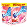 Bold Platinum Pods, Laundry Detergent, Washing Liquid Pods/Capsules, 100 Washes - Cherry Blossom & Rose Water - Extra Stain Removal Even In a Cold Wash view 3